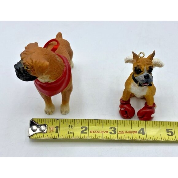 Boxer Dog Christmas Ornament Angel Wings Boxing Gloves Holiday Figurine Decor - Picture 10 of 10